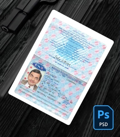 USA passport version 2 PSD
